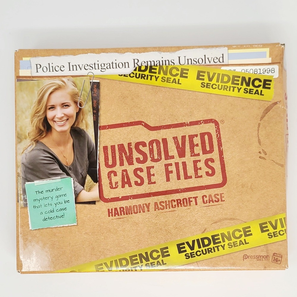 Pressman Unsolved Case Files Harmony Ashcroft Murder Mystery Game